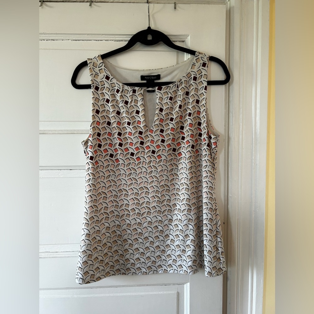 White House Black Market Sleeveless Blouse Size M